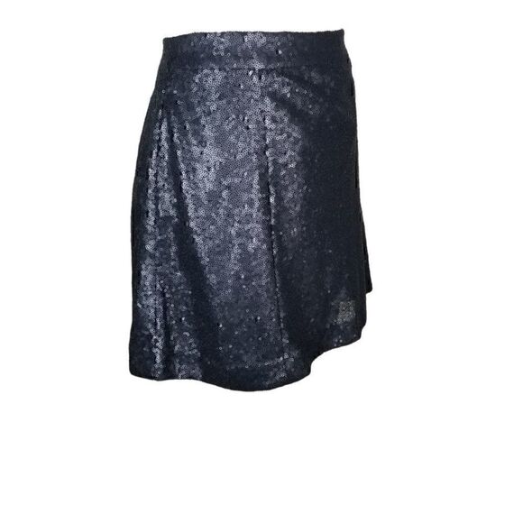Black Sequined Mini Skirt Sz M NWT 0154 - Picture 2 of 12